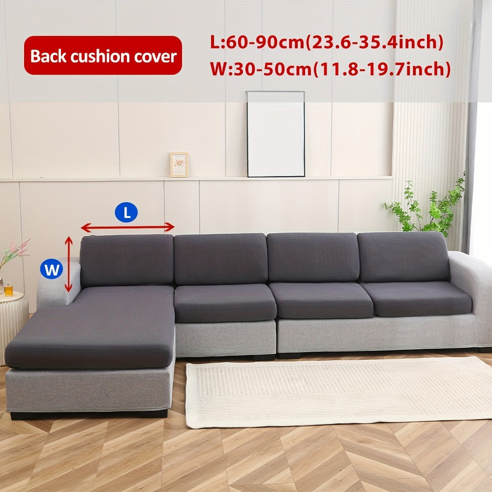 1 piece water-resistant sofa cover with classic elasticity, non-slip design, and easy care to protect and style furniture.