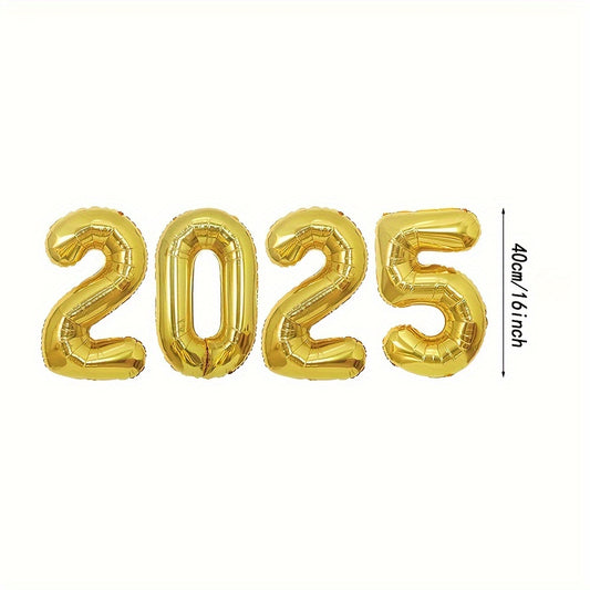 16-inch multicolor foil balloon set for New Year's Eve, graduations, anniversaries, and home office décor, with vibrant metallic finish.