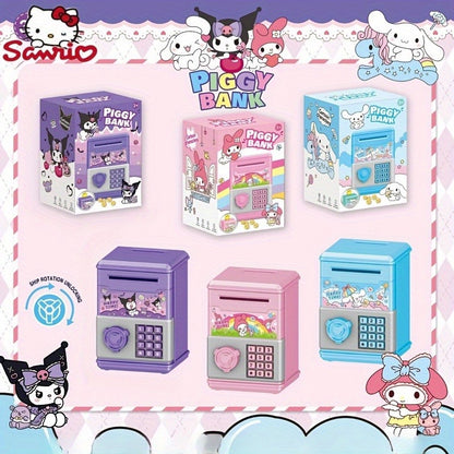 Мини-банка для монет Sanrio Password — это высокоценная банка для монет и банкнот, с милым мультяшным дизайном Кёрли Мелоди и образовательным самосознательным замком с паролем.