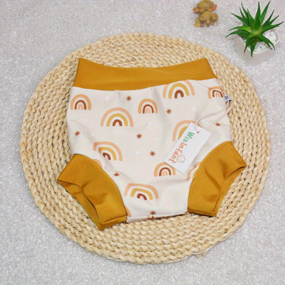 Introducing the WizInfant Leakproof Swimming Diaper in S/M/L Sizes. Perfect for newborns, these reusable high waist swim nappies are washable and sunproof, making them ideal for summer outings. Say goodbye to disposable swimwear with this stylish cloth