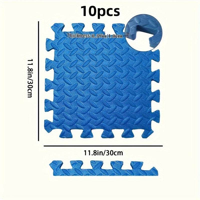 Easter Gift: 10-Pack of Foam Mats for Children Climbing with Non-Slip Anti-Fall Waterproof Technology. Mats are 30cm Long, 30cm Wide, and 1.0cm Thick, Available in 10 Colors for Arbitrary Splicing.