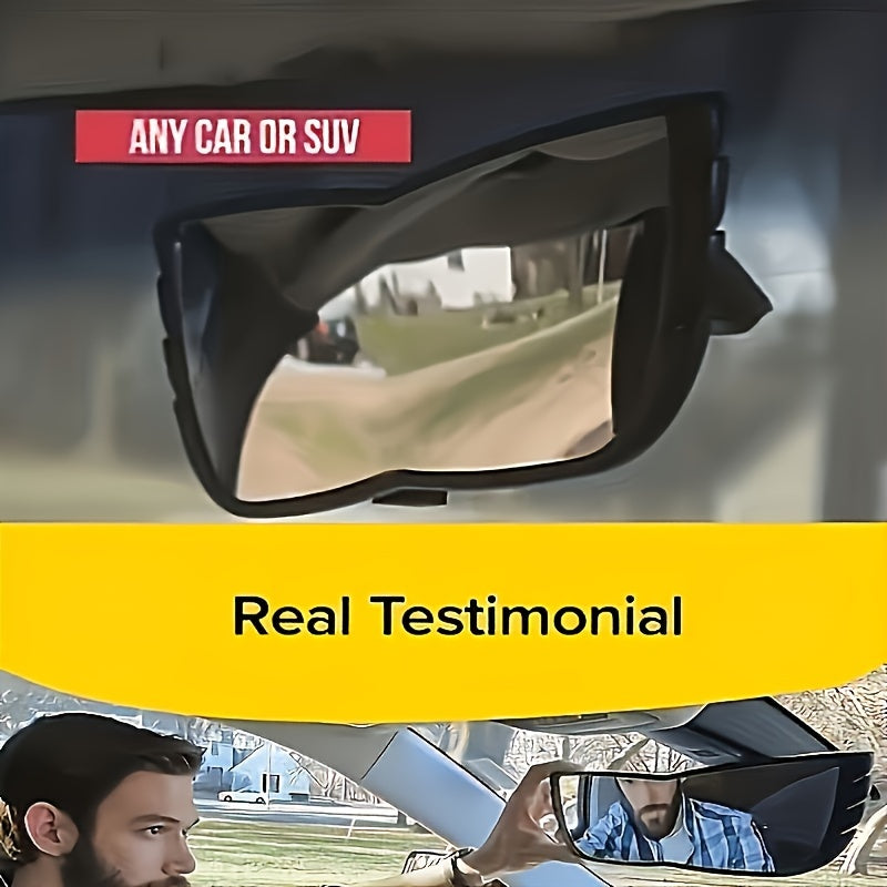 1pc car blind spot mirror for enhanced visibility made of durable ABS material, with quick tool-free disassembly and assembly.