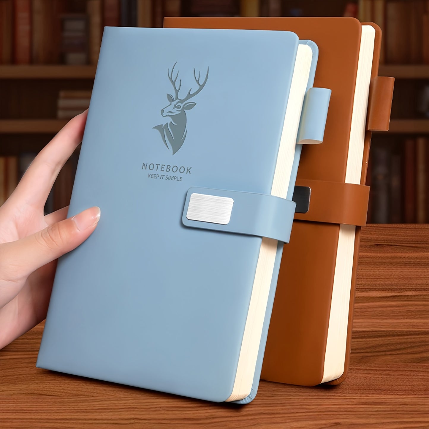 A5 journal with magnetic closure, 160 pages. Ideal for students and office use. Great for senior student diaries and office records. Made of premium faux leather.