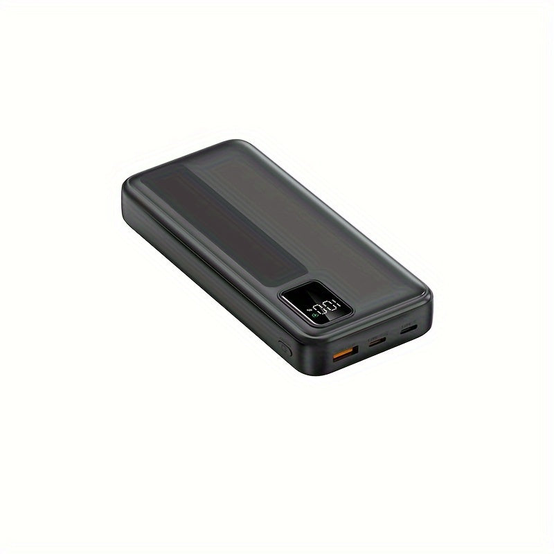 20000mAh Portable Power Bank with super fast charging and LED battery display, suitable for iPhone and Android devices. Ideal for outdoor emergencies.