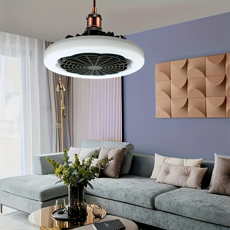 A remote-controlled E27 fan light that's simple to use, with strong airflow and minimal noise. Can function as just a fan when the light is off. Features adjustable smart LED technology, making it the ideal sleep companion for bedrooms, living rooms