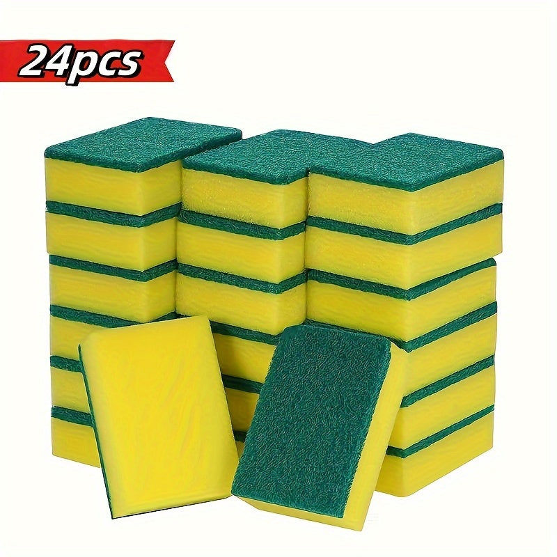 [Bestseller] Choose from 6pcs, 12pcs, or 24pcs of our versatile kitchen cleaning sponges! These double-sided, non-scratch scrubbing pads are perfect for washing dishes, kitchen surfaces, floors, and furniture. Great as a Halloween or Christmas gift!