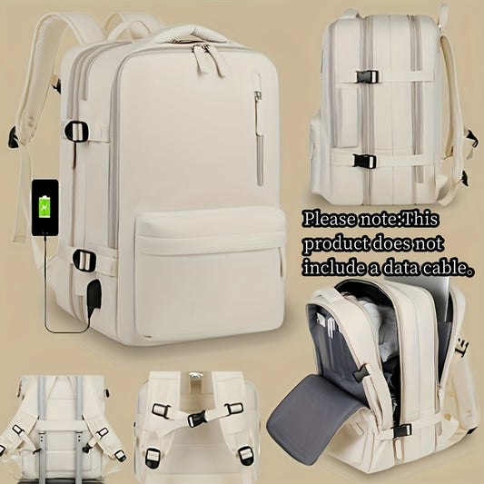 Durable, flight-approved backpack with laptop sleeve. Ideal for travelers and college students with USB charging port and trolley sleeve.