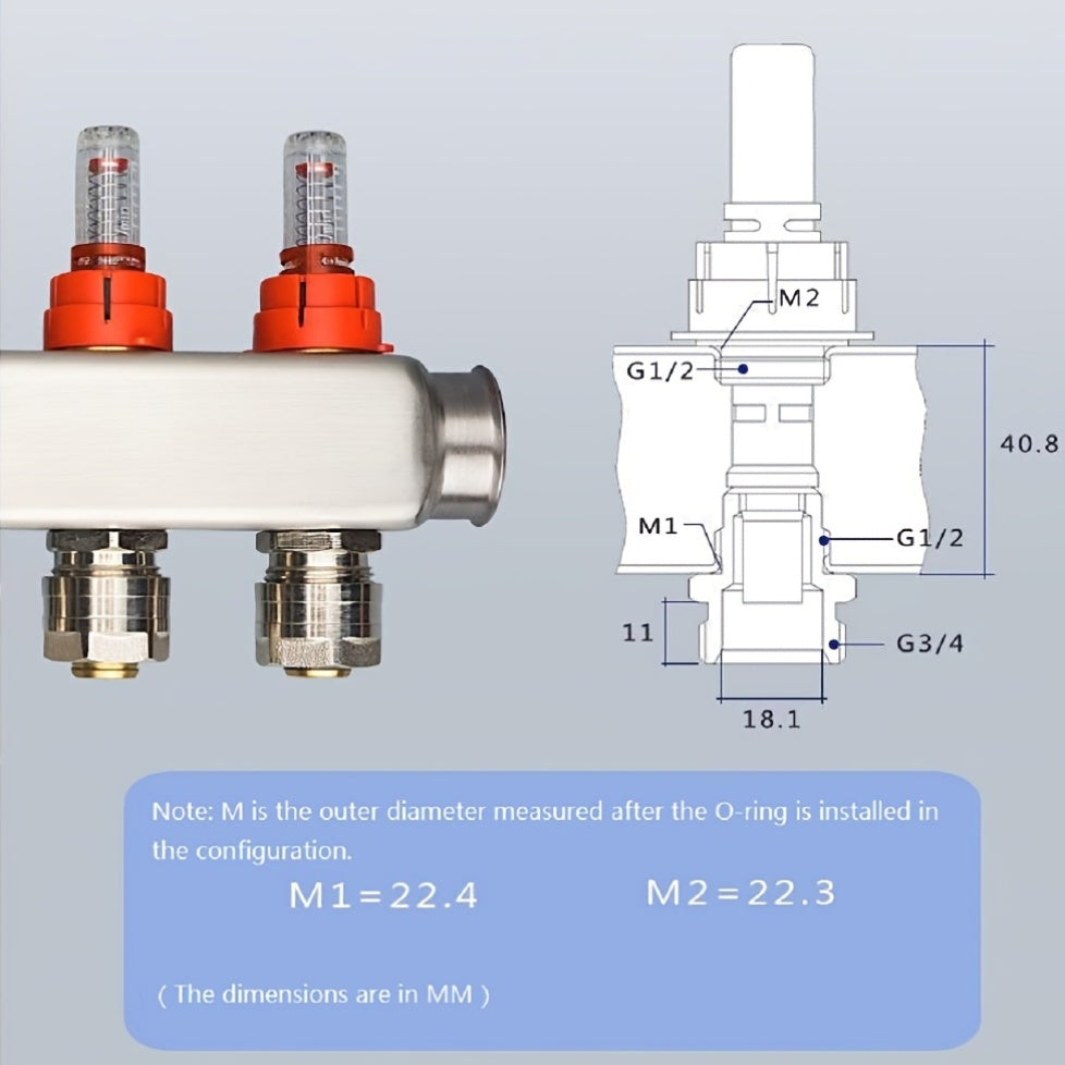 The Brass Radiator Thermostatic Flow Control Valve is a manual temperature and flow regulator designed for underfloor heating systems. It does not require electricity to operate.