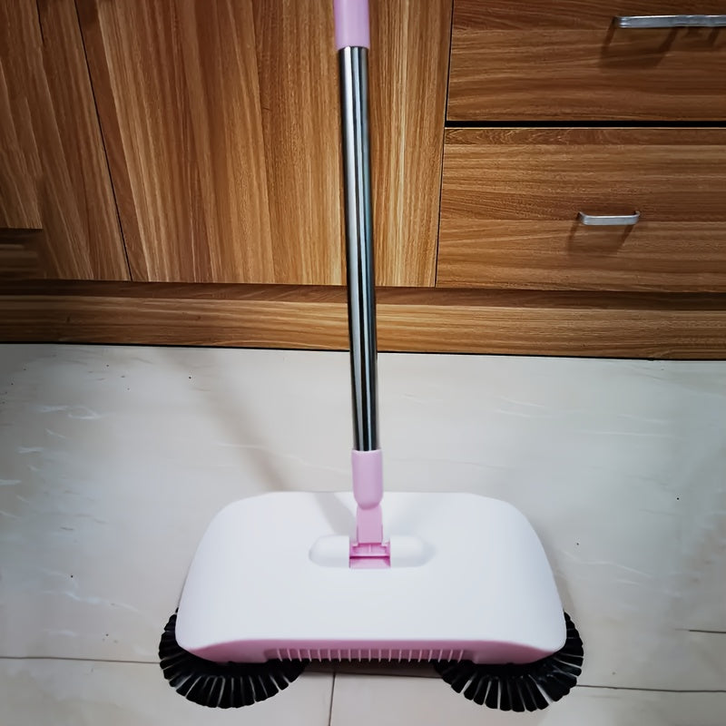 Home Cleaning Tool: 2-in-1 Automatic Household Sweeper Mop with Windproof Broom, Dustpan & Mopping Function - No Electricity Needed, Perfect for Living Room, Bedroom, Kitchen - Made of Durable Plastic