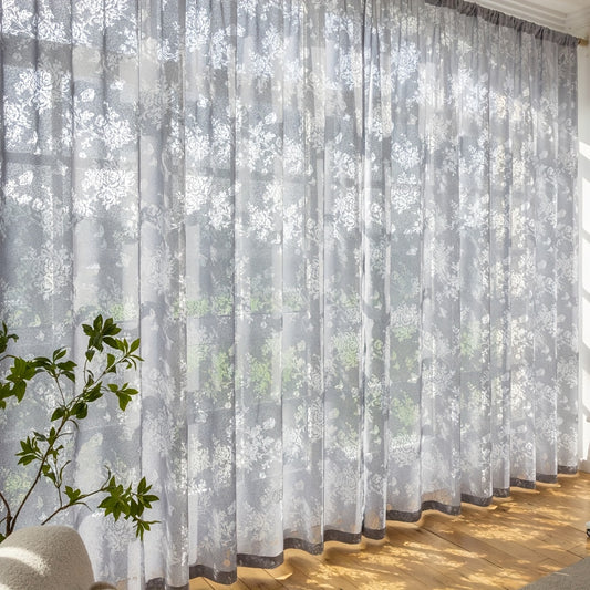 2 finished curtains suitable for living room, balcony, bedroom, and home office with rod type installation.