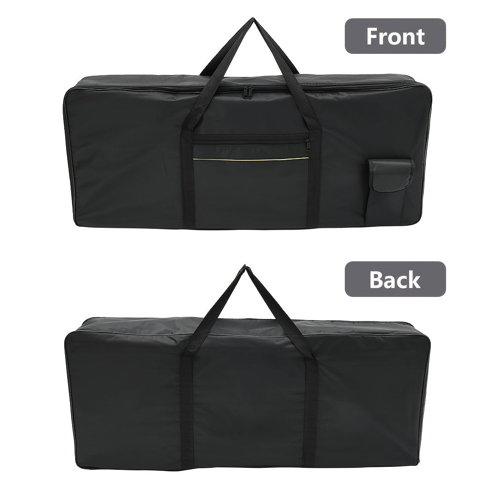 61 Keys instrument bag with carrying handle, made of Oxford cloth, waterproof and anti-shock. Suitable for piano storage and travel.