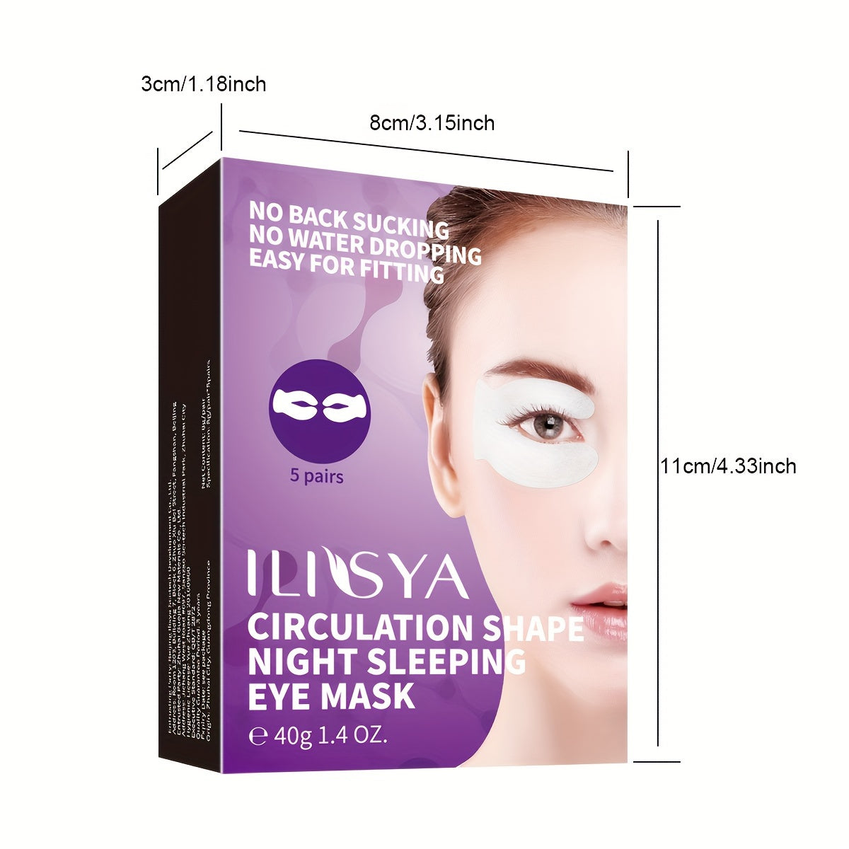 ILISYA Type C Hydrating Eye Mask with Caffeine Essence deeply moisturizes and tightens eye skin, individually packaged for clean and hygienic use, making eyes brighter and boosting