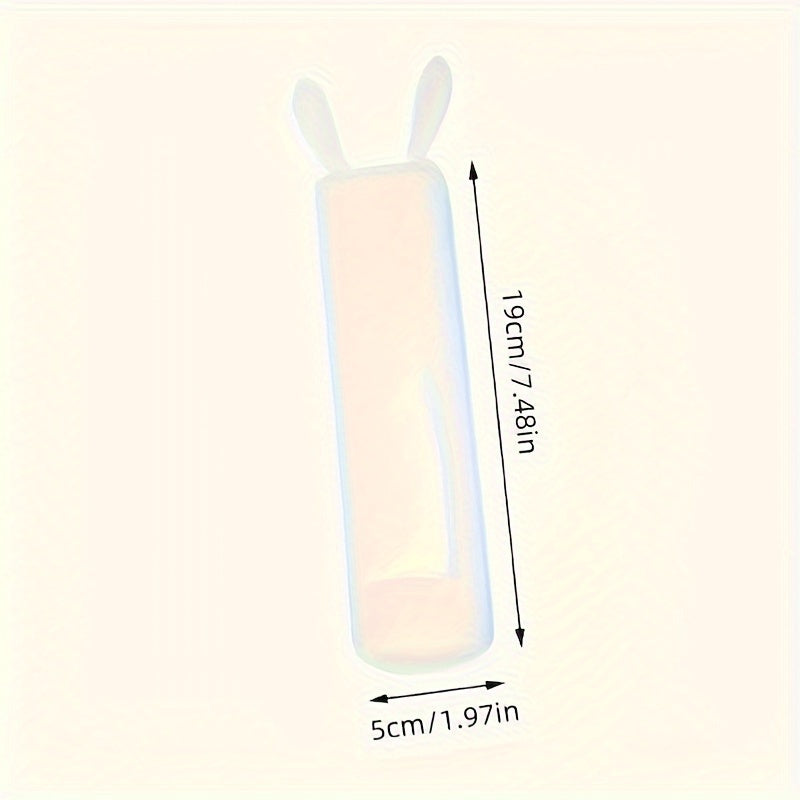 Rabbit-shaped silicone remote cover for TV & air conditioner - dustproof with glow-in-the-dark feature.