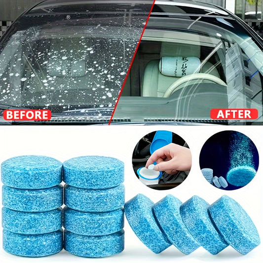 Car Glass Water Concentrated Wiper Tablets, 20/30/50pcs, for All Seasons, Cleans Oil Stains.