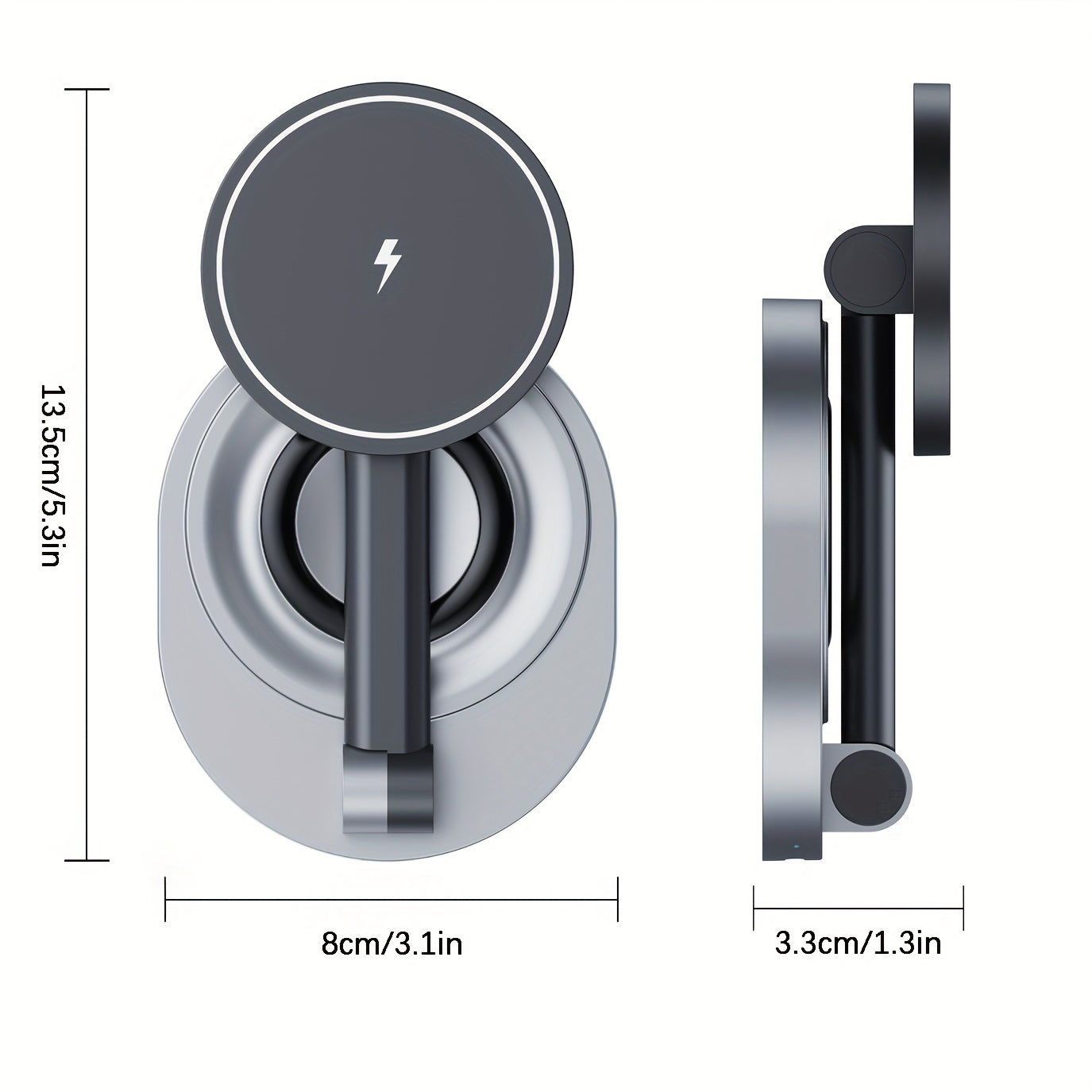 2in1 Fast Magnetic Wireless Charger Stand for iPhone and AirPods, compatible with multiple devices.