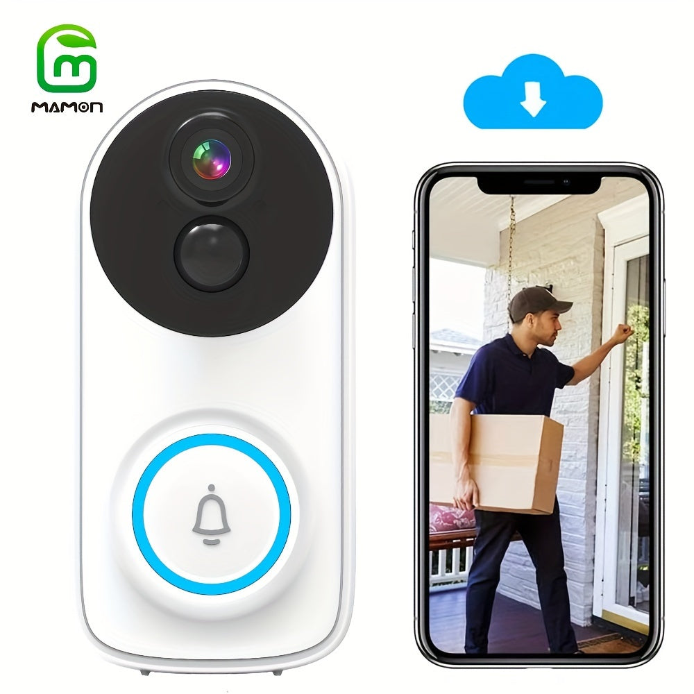 Experience crystal clear video quality with the MAMONCARE 2K HD Video Doorbell Camera. This wireless WiFi camera features two-way audio, smart PIR motion detection, and real-time viewing for both iOS and Android devices. It is also Alexa compatible for