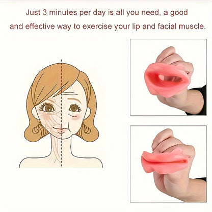 Silicone Lip Corrector and Oral Smile Trainer for Women, Portable Facial Training Tool.