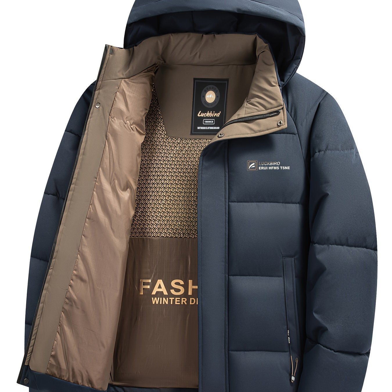 Stylish winter jacket for men with removable hood - perfect for business or outdoor use