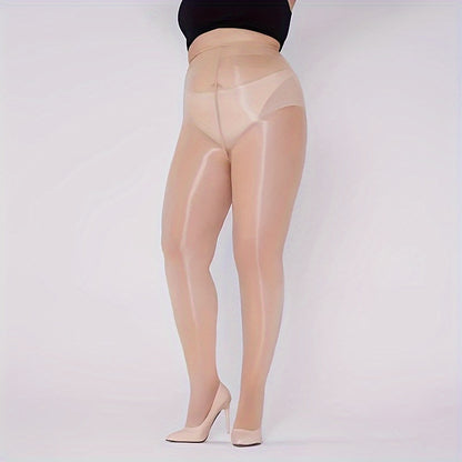 2 pairs of women's plus size sexy tights with high waist and slimming design, perfect for fall