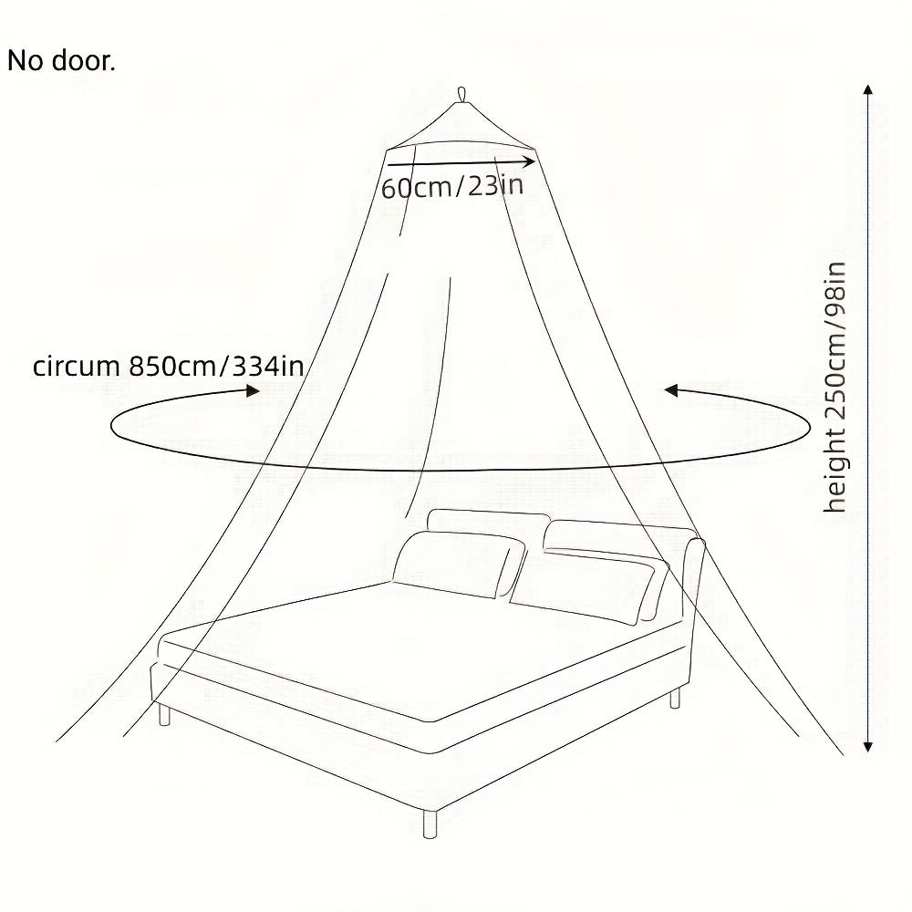 Закрытая купольная москитная сетка для кровати, навес для декора комнаты, элегантная принцесса москитная сетка для односпальных и взрослых кроватей, идеально подходит для спален и гостевых комнат.