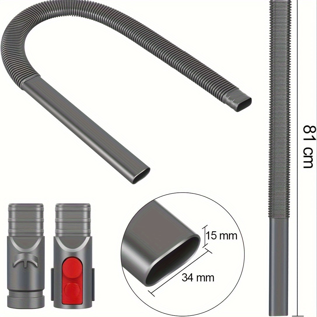 Flexible Hose Attachment for Dryer, Durable Plastic Material, Compatible with Most Vacuum Models V6-V15, Ideal for Efficient Cleaning, 1pc Spiral Hose