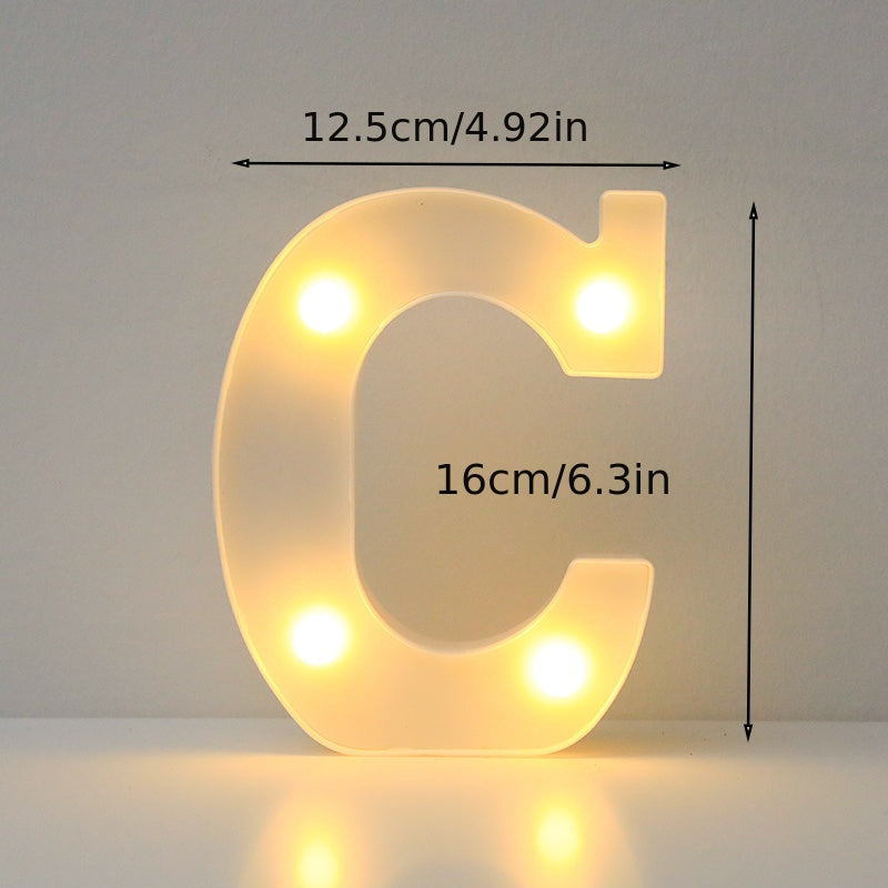 Luxury LED alphabet letter lights for home decoration. Perfect for weddings, birthdays, and Christmas parties.