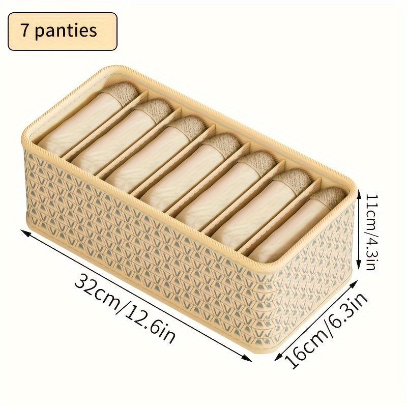 3pcs drawer-style storage box for underwear, socks, and accessories.