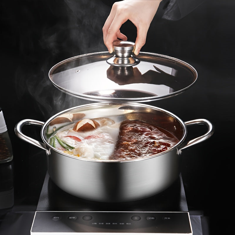 High-Quality Stainless Steel Hot Pot Set - Durable, Extra-Thick Cooking and Soup Pots for Home Kitchens