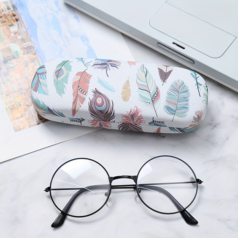 Durable and Stylish Kanolan Chic Faux Leather Glasses Case - Spacious Eyewear Storage for Men and Women