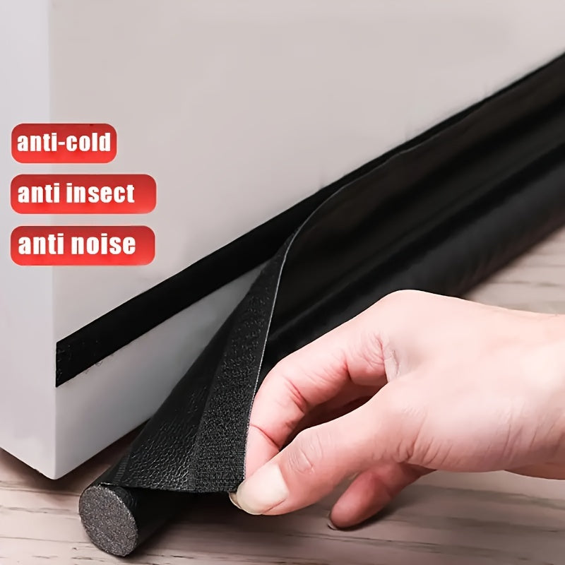 Self-Adhesive Draft Stopper: Faux Leather Strip for Soundproofing, Wind Block, Water Resistance - Home Decor Must-Have.