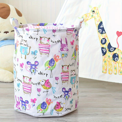 Large capacity, foldable laundry basket with a stylish Nordic design, perfect for organizing toys and essentials in your bathroom, bedroom, or dorm. Made from durable fabric for organized living.