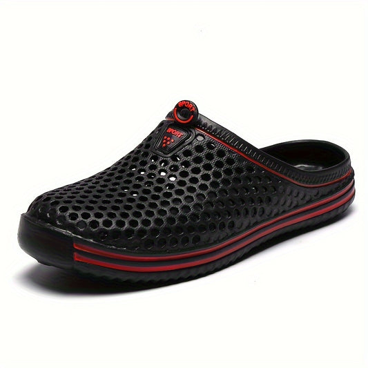 Men's trendy clogs for outdoor events, breathable water shoes with non-slip soles.