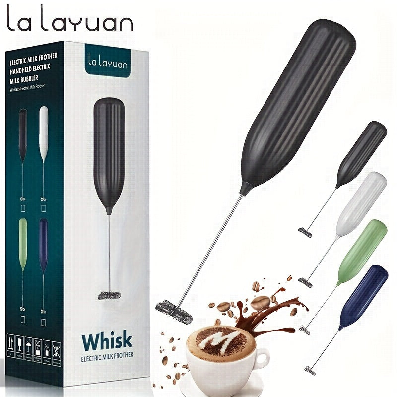 Electric Milk Frother - 1pc Mini Milk Foamer Handheld Electric Whisk (Battery Operated Not Included) Drink Mixer for Coffee, Wireless Blender for Lattes, Cappuccino, Frappe, and Chocolate - Portable Foam Maker, Perfect for Christmas Gifts