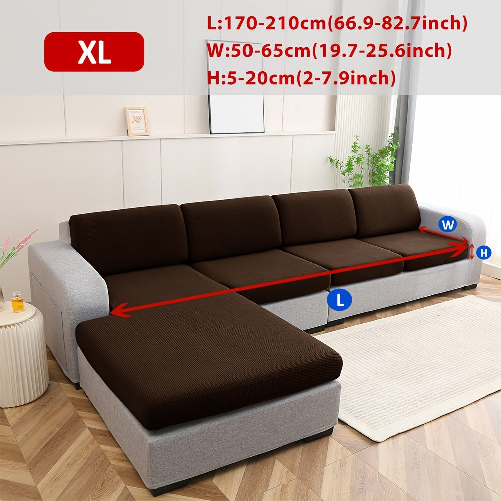 1 piece water-resistant sofa cover with classic elasticity, non-slip design, and easy care to protect and style furniture.