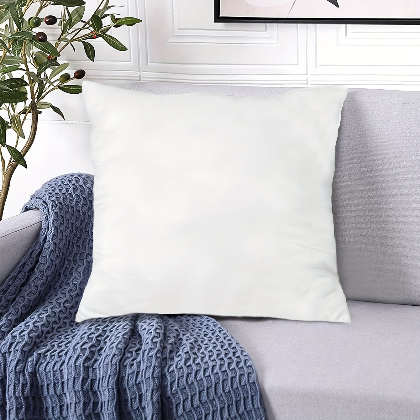 Soft, fluffy square pillow inserts with zipper closure available in sets of 1, 2, or 4. Made with 100% machine washable polyester cover material and filled with 100% polypropylene. These white-colored pillows are suitable for all seasons and can be used