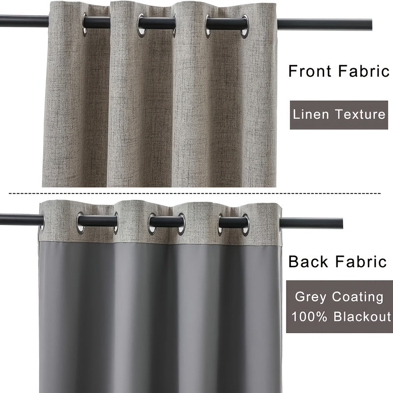 Energy efficient full blackout curtains with a back coating, perfect for blocking out the sun in your bedroom. These thermal insulated window drapes make a stylish addition to your living room decor.