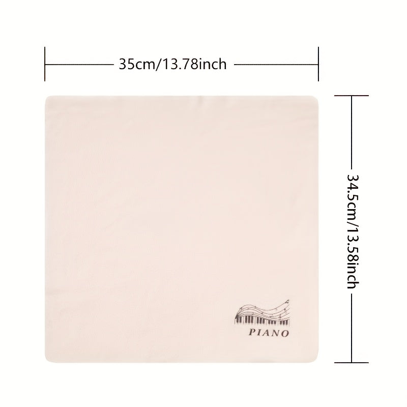 Large soft cloth for cleaning pianos and guitars, removes stains and dust. Premium white suede material.