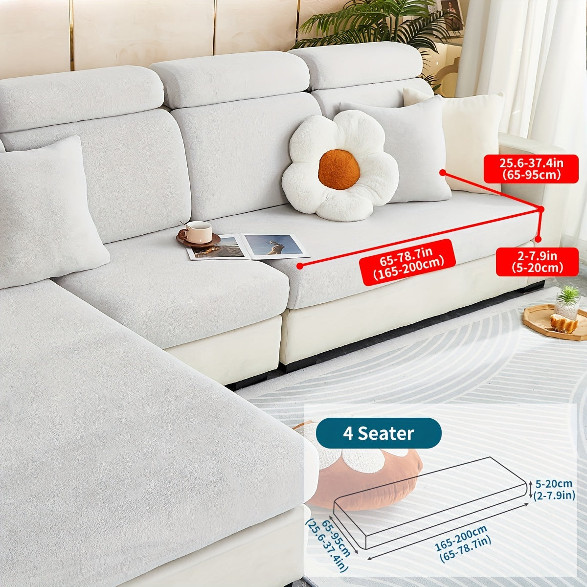 Pet friendly non-slip sofa cover for all seasons, dustproof and universal fit for furniture protection in any room.