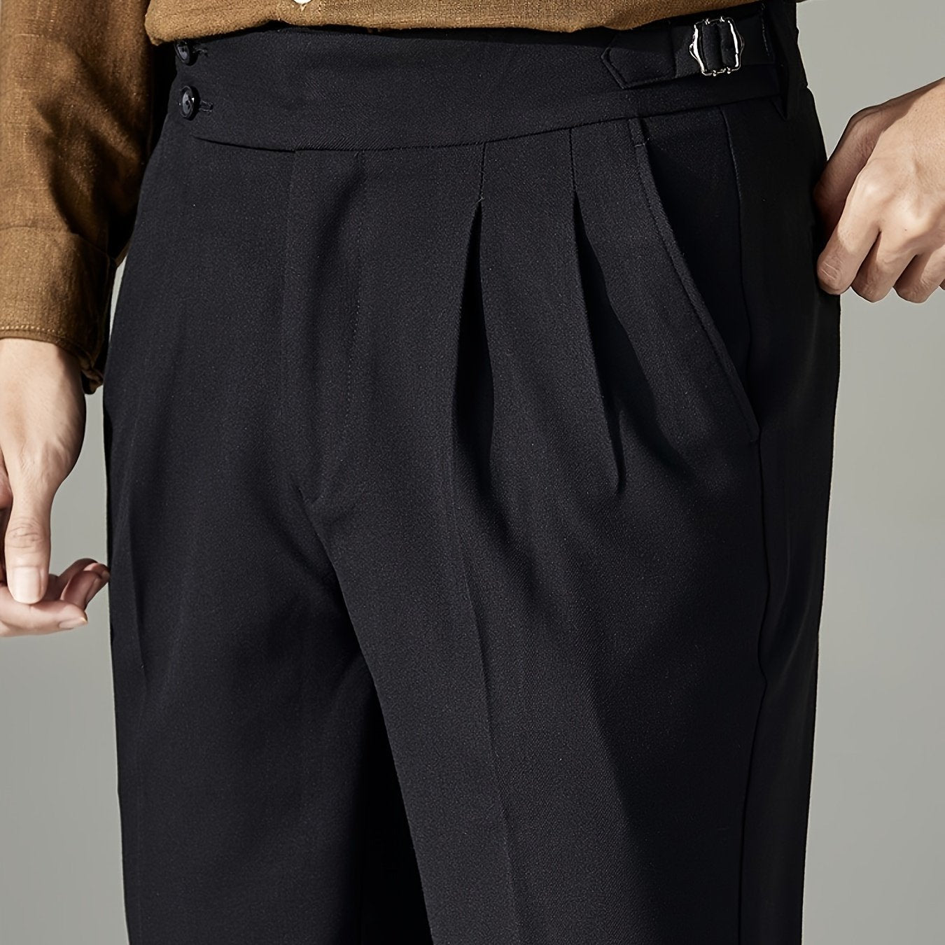 Men's versatile and comfortable straight-leg dress pants for business casual wear.