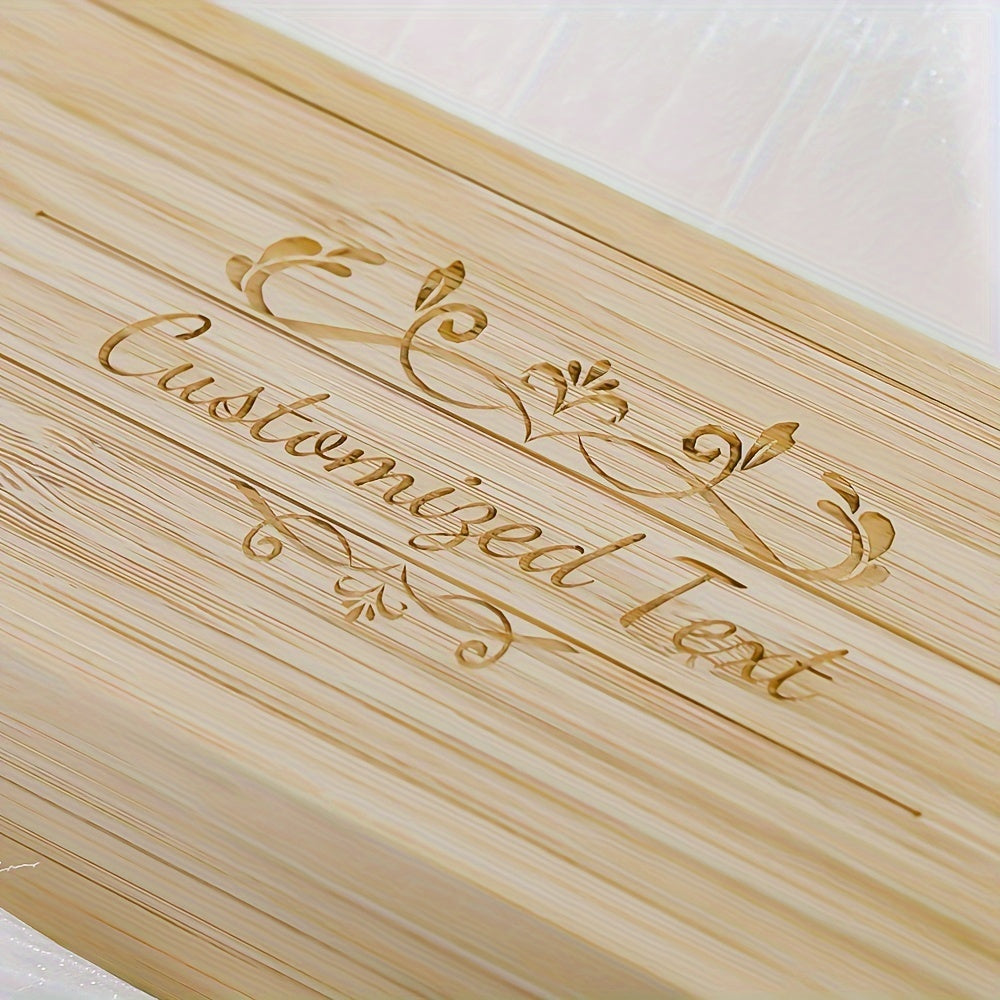 Personalized Bamboo Pregnancy Test Box - Ideal for Revealing News & Souvenirs, Pale Yellow