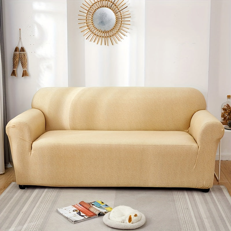 Elastic stretch sofa cover with four seasons texture.