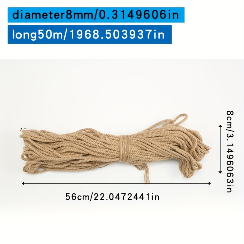 Jute twine rope for DIY crafts, gift wrapping, and decorative projects