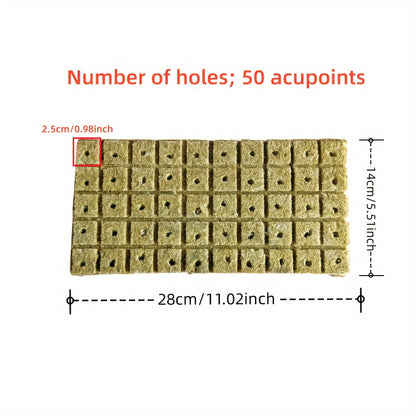 Rockwool Starter Cubes for Plant Propagation and Seed Starting in 100/200/300pcs packs.