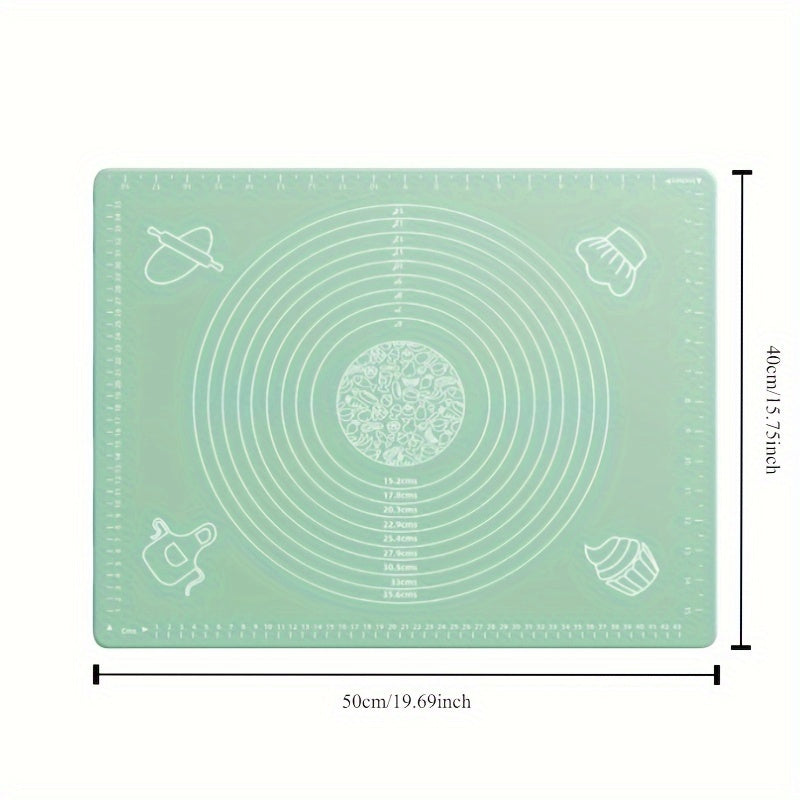 Premium silicone kneading mat, 70.0 x 50.04cm, non-stick, BPA-free, non-slip surface. Perfect for baking, pastry, pizza, cake making in kitchen or restaurant.