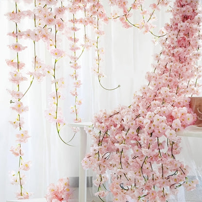 1 artificial sakura vine, 180cm, ideal for wedding and garden decor, home parties, Christmas, and scrapbook projects.