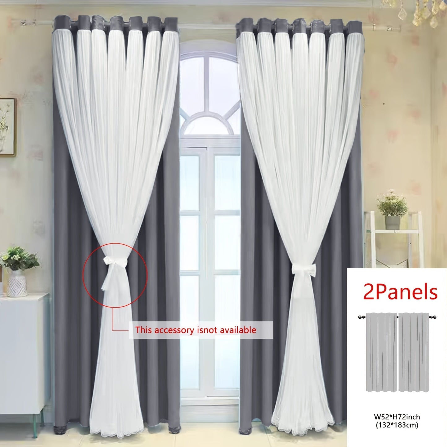 Single-panel Blackout Curtains made with One-layer Cloth and One-layer Yarn, featuring a Modern Simple Style. Ideal for use in Living Rooms, Bedrooms, Balconies, Floating Windows, providing Noise Reduction and adding a touch of Romance to your Home Decor.