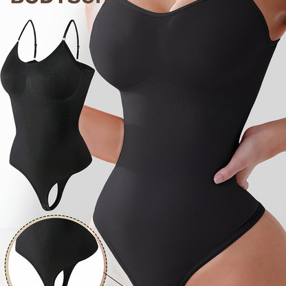 Stylish backless bodysuit for women with high support, tummy control, and slimming design. Made with a nylon-elastane blend, ideal for casual wear.