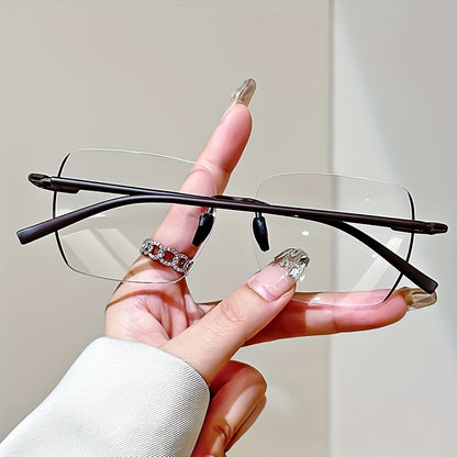 Elegant oversized square reading glasses for men and women made of high-quality PC material. Anti-fatigue and perfect for newspapers, books, computers, and daily work. Durable and