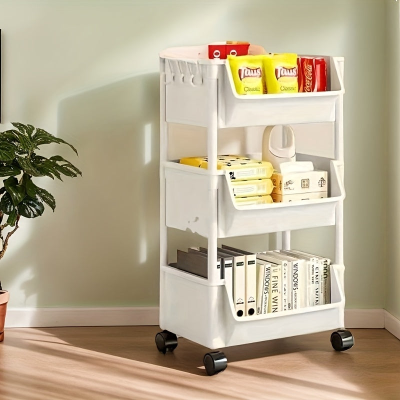 Introducing a versatile spa storage cart featuring multiple layers for organized storage, no power required, and equipped with wheels for effortless mobility. Perfect for maximizing space in various areas such as living rooms, bedrooms, dorms, as well as