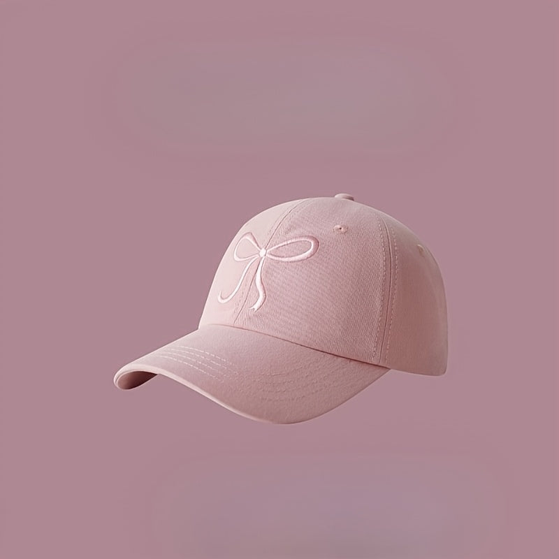 New pink bow baseball cap, perfect gift.